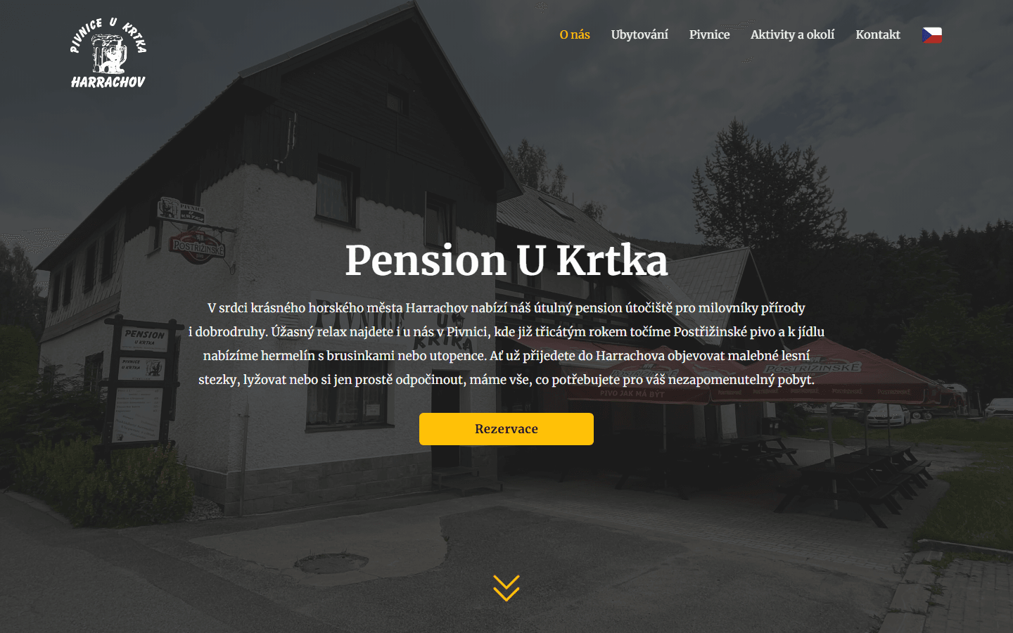 Pension u Krtka — ukázka projektu